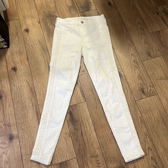American Eagle White Jeans Size 4 #949 - Picture 2 of 8